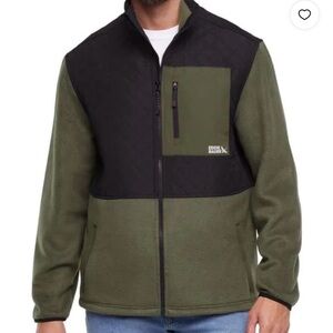 Eddie Bauer Fleece Jacket Olive Black Size Large NWT